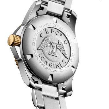 Montre Longines HydroConquest automatique cadran vert bracelet acier PVD 41 mm L3.781.3.06.7