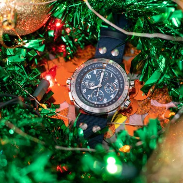 Montre Hamilton Khaki Aviation X-Wind automatique chronographe cadran bleu bracelet textile bleu 45 mm H77906940