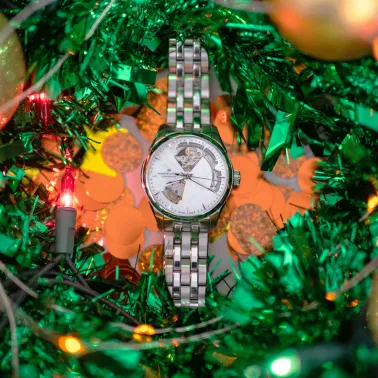 Montre Hamilton Jazzmaster Open Heart Lady automatique cadran nacre bracelet acier 36 mm H32215190