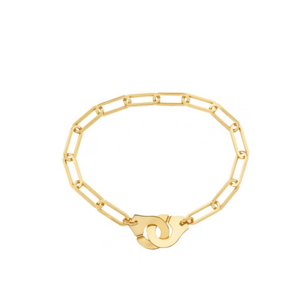 Dinh van R15 Handcuffs Chain Bracelet in Yellow Gold