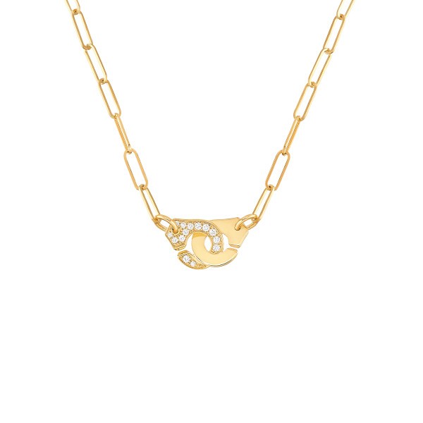 Dinh van R10 yellow gold and diamond necklace