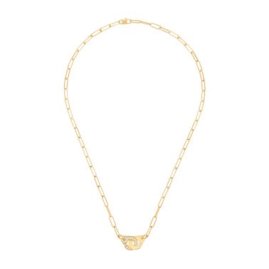 Collier Menottes dinh van R10 en or jaune et diamants 654111