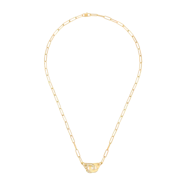Dinh van R10 yellow gold and diamond necklace