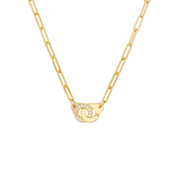 Necklace Cuffs dinh van R12 in yellow gold and diamonds