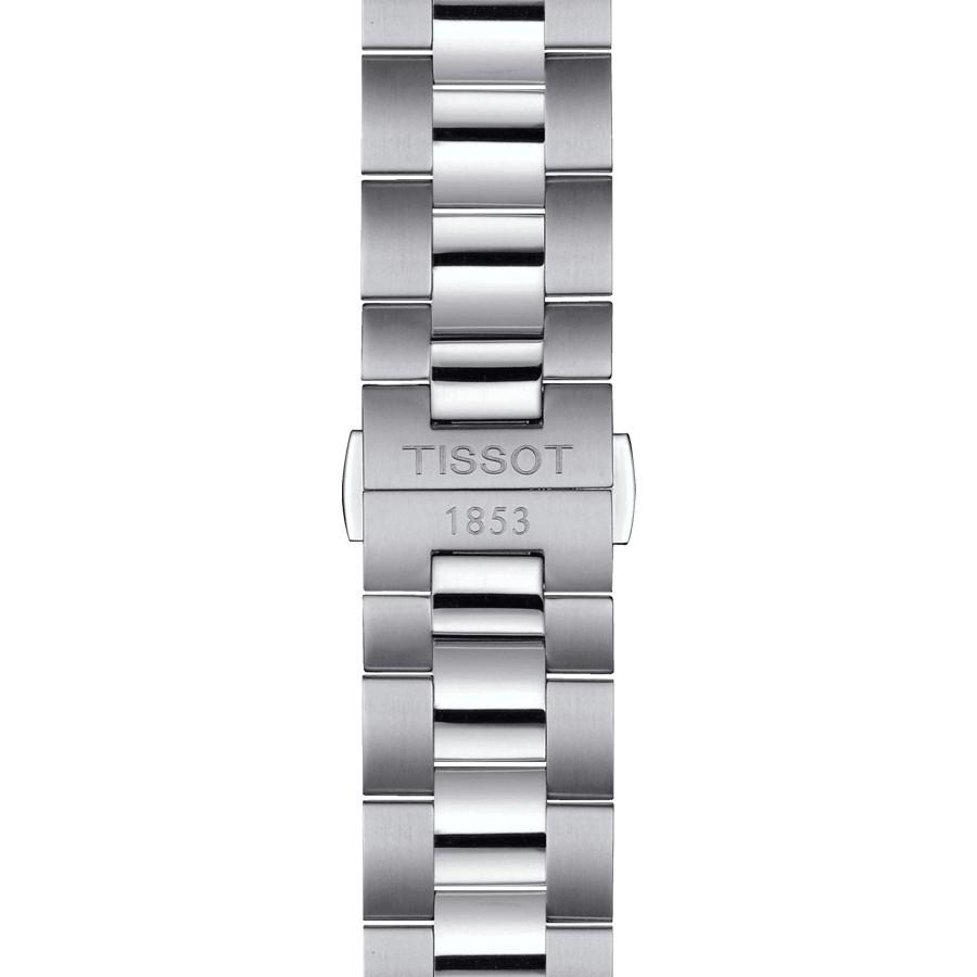 Tissot T-Classic Gentleman quartz watch blue dial steel bracelet 40 mm