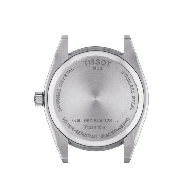 Tissot T-Classic Gentleman quartz watch blue dial steel bracelet 40 mm