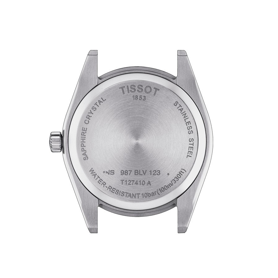 Tissot T-Classic Gentleman quartz watch blue dial steel bracelet 40 mm