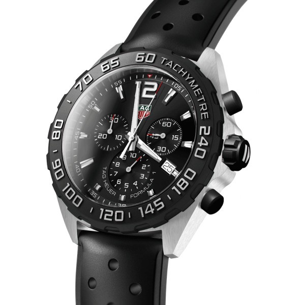 Montre TAG Heuer Formula 1 quartz cadran noir bracelet caoutchouc 43 mm CAZ1010.FT8024