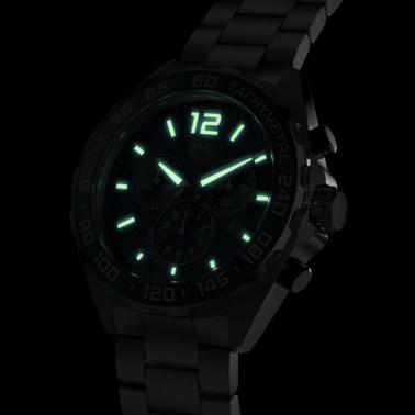 TAG Heuer Formula 1 quartz watch blue dial blue bezel steel bracelet 43 mm