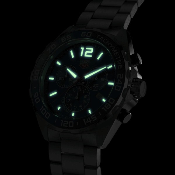 TAG Heuer Formula 1 quartz watch blue dial blue bezel steel bracelet 43 mm