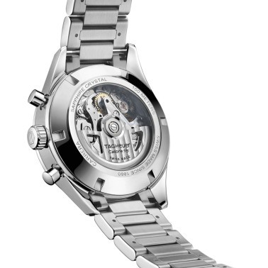 Montre TAG Heuer Carrera Calibre 16 cadran noir bracelet acier 41 mm