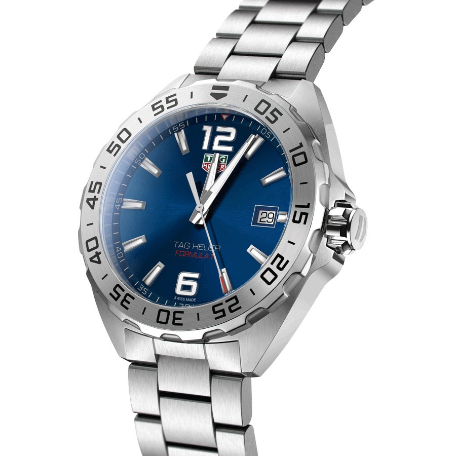 Montre TAG Heuer Formula 1 quartz cadran bleu bracelet acier 41 mm