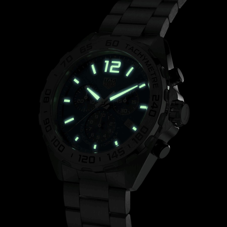 Montre TAG Heuer Formula 1 quartz cadran bleu bracelet acier 43 mm