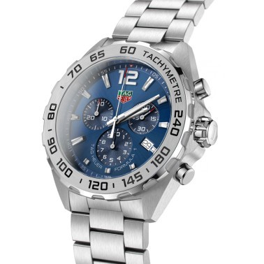 Montre TAG Heuer Formula 1 quartz cadran bleu bracelet acier 43 mm