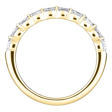 Alliance Lepage Audacieuse en or jaune et diamants taille émeraude