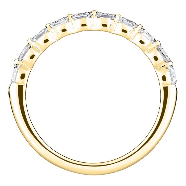 Alliance Lepage Audacieuse en or jaune et diamants taille émeraude