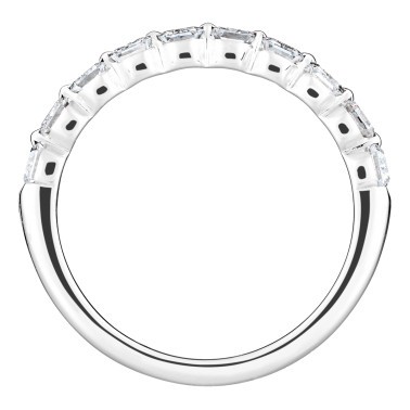 Alliance Lepage Audacieuse en or blanc et diamants taille émeraude LEA3DG