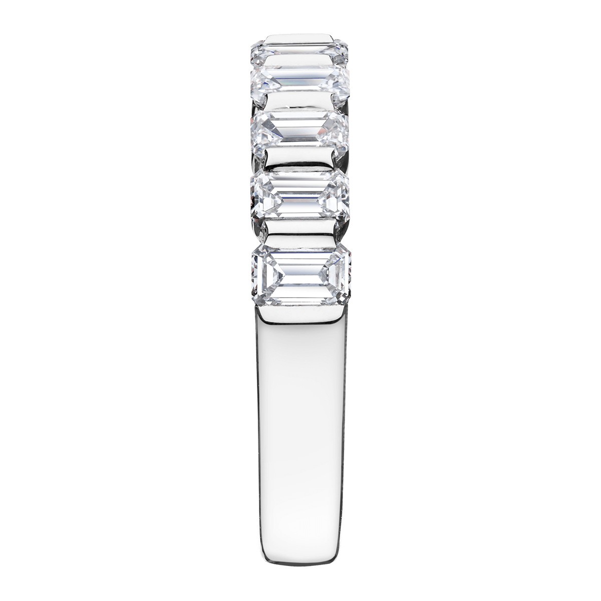 Alliance Lepage Audacieuse en or blanc et diamants taille émeraude LEA3DG