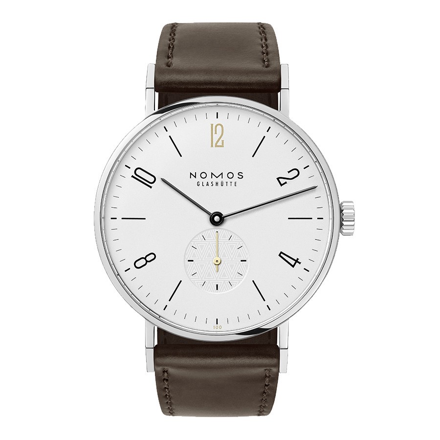 Montre Nomos Tangente Edition Limitée Centenaire Lepage mécanique cadran blanc bracelet cuir marron 38 mm Montre Nomos Tangente Edition Limitée Centenaire Lepage mécanique cadran blanc bracelet cuir marron 38 mm