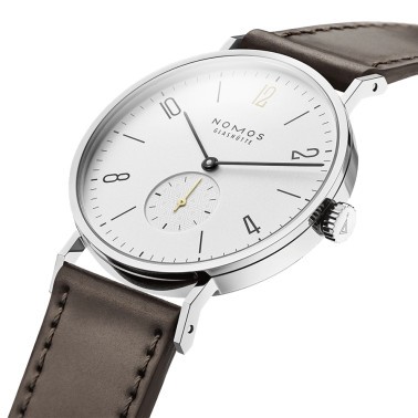 Montre Nomos Tangente Edition Limitée Centenaire Lepage mécanique cadran blanc bracelet cuir marron 38 mm Montre Nomos Tangente Edition Limitée Centenaire Lepage mécanique cadran blanc bracelet cuir marron 38 mm