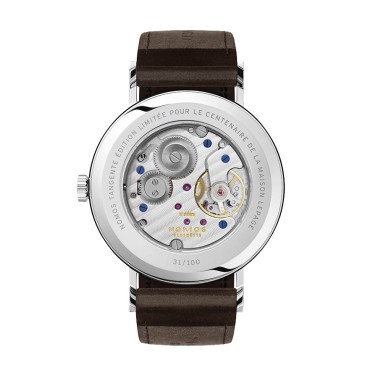 Montre Nomos Tangente Edition Limitée Centenaire Lepage mécanique cadran blanc bracelet cuir marron 38 mm Montre Nomos Tangente Edition Limitée Centenaire Lepage mécanique cadran blanc bracelet cuir marron 38 mm