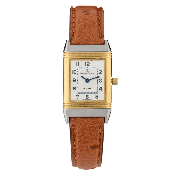 Montre Jaeger-LeCoultre Reverso Lady Ref 260.5.08 Or et Acier quartz 20 x 33 mm