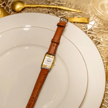 Montre Jaeger-LeCoultre Reverso Lady Ref 260.5.08 Or et Acier quartz 20 x 33 mm