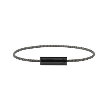Bracelet Le Gramme Câble en céramique noire 5gr lisse poli - LGCCNPO05105