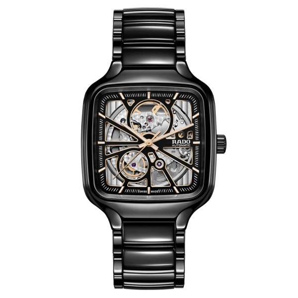 Rado True Square Open Heart Automatic watch with black ceramic bracelet 38 mm R27086162