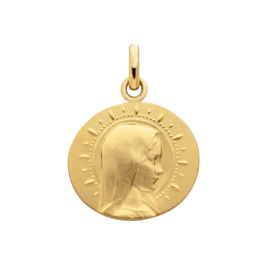 Médaille galet Arthus Bertrand Vierge jeune étoilée en or jaune