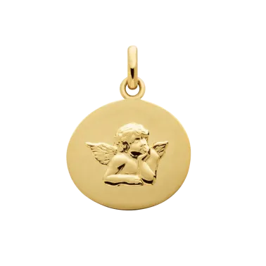 Médaille galet Arthus Bertrand Ange de Raphaël en or jaune J2925X0000
