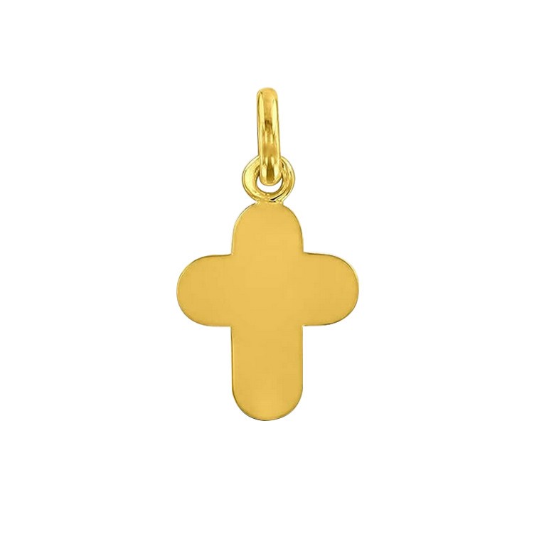 Pendentif Arthus Bertrand Croix arrondie en or jaune J9727X0000