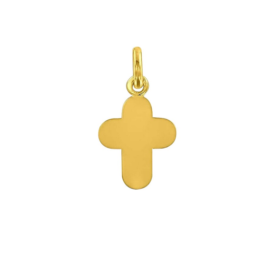 Pendentif Arthus Bertrand Croix arrondie en or jaune J9727X0000