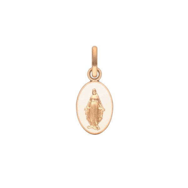 Médaille Arthus Bertrand Vierge Miraculeuse ivoire en or rose