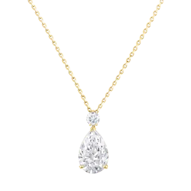 Necklace Lepage Jacques white yellow and diamonds