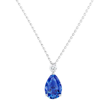 Necklace Lepage Jacques white gold and saphirre