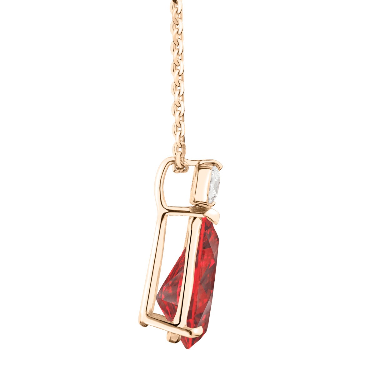 Collier Lepage Jacques en or rose et rubis LEC6R8X6CR