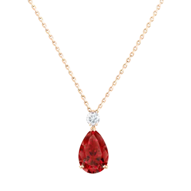 Collier Lepage Jacques en or rose et rubis LEC6R8X6CR