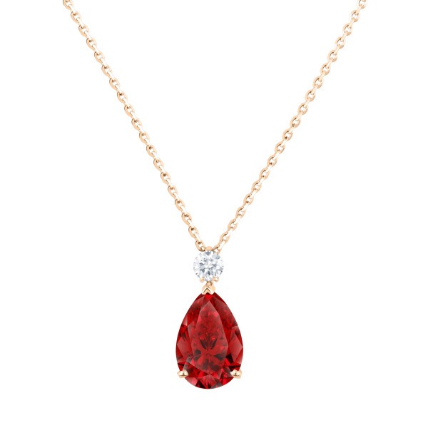 Collier Lepage Jacques en or rose et rubis LEC6R8X6CR