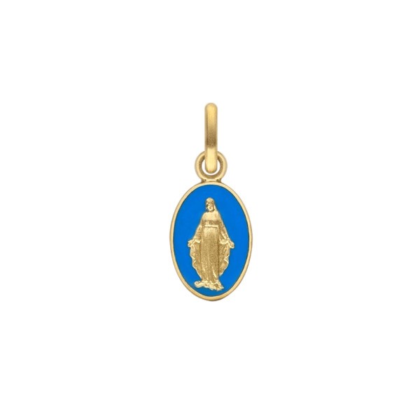 Médaille Arthus Bertrand Vierge Miraculeuse bleu roi en or jaune