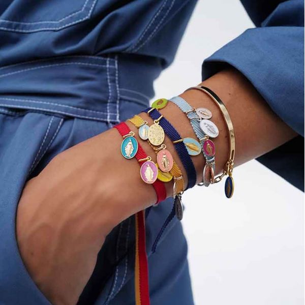 Médaille Arthus Bertrand Vierge Miraculeuse rose poudré en or rose R616X00000