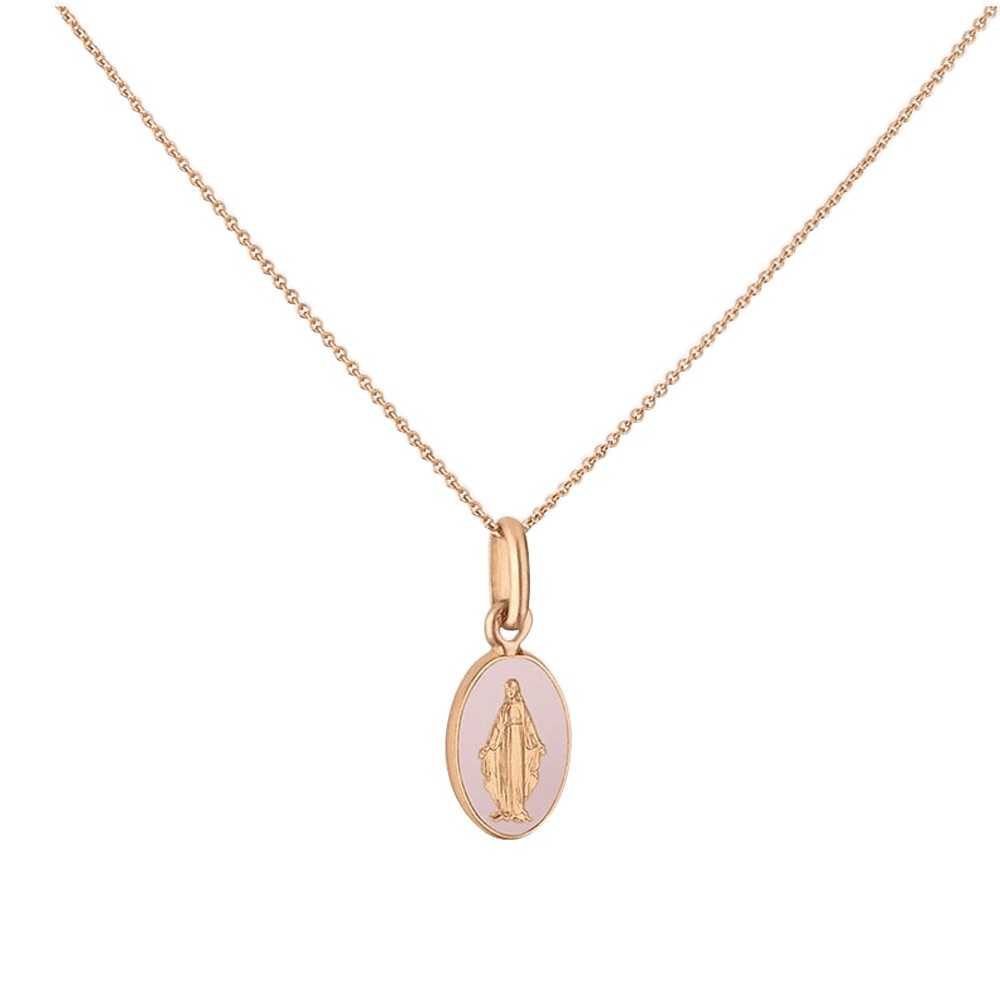 Médaille Arthus Bertrand Vierge Miraculeuse rose poudré en or rose R616X00000
