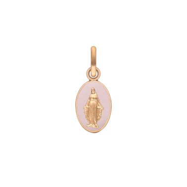 Médaille Arthus Bertrand Vierge Miraculeuse rose poudré en or rose R616X00000