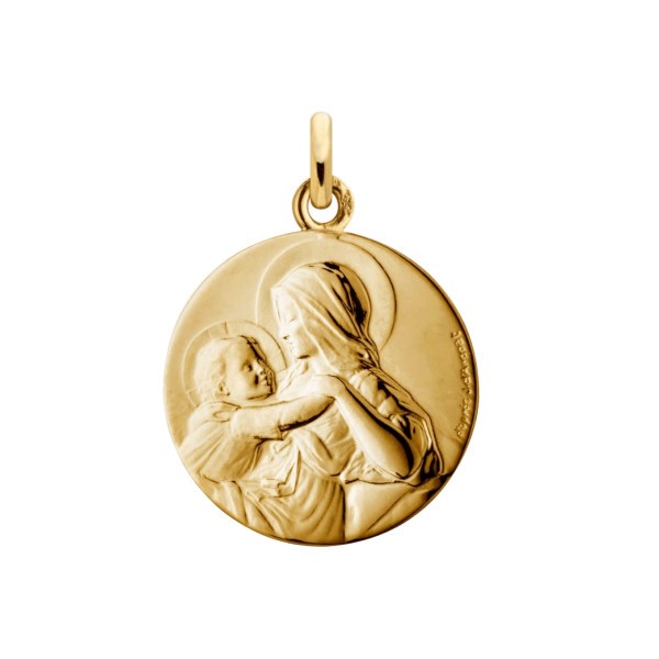 Médaille de baptême Arthus Bertrand Divine Tendresse en or jaune