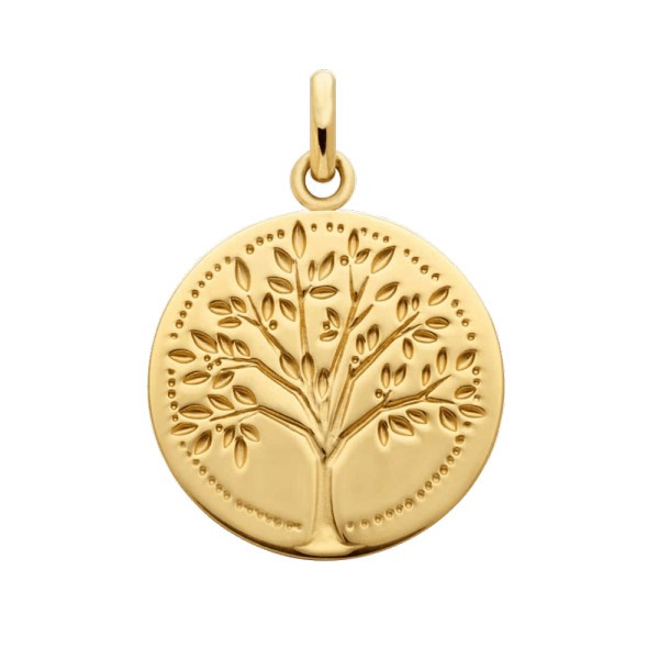 Médaille Arthus Bertrand Arbre de vie empreinte en or jaune