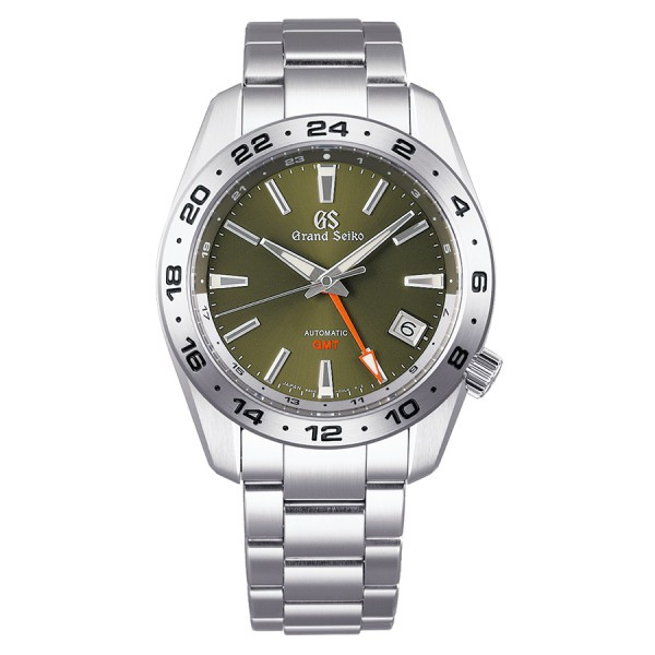 Grand Seiko Sport Automatic GMT Watch Green dial steel bracelet 40,5 mm