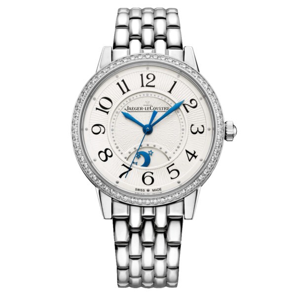 Montre Jaeger-LeCoultre Rendez-Vous Classic Night & Day automatique lunette sertie cadran argent bracelet acier 34 mm