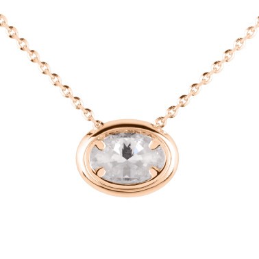 Necklace Lepage Eleanor in pink gold and diamonds