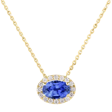 Collier Lepage Eléanor en or jaune, saphir et diamants LES16S6X4CJ