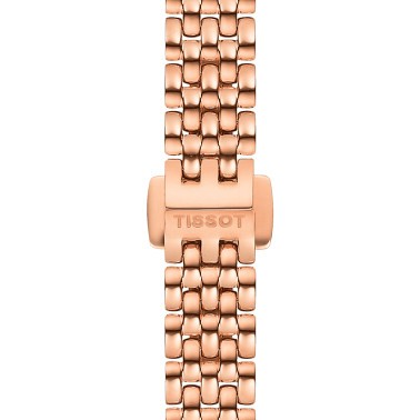 Montre Tissot T-Lady Lovely quartz cadran nacre bracelet acier PVD or rose 19,5 mm